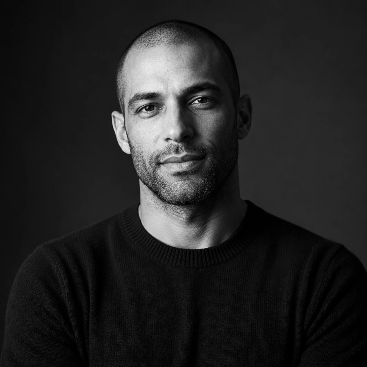 Monochrome portrait placeholder for Vincent, Art Director